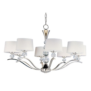 Rondo-Eight Light Chandelier in Transitional style-38.75 Inches wide by 23.5 inches high