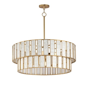 Miramar - 6 Light Chandelier-14 Inches Tall and 32.75 Inches Wide - 1326648