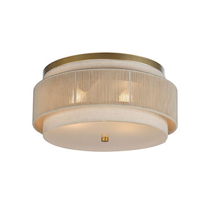 Seacliff - 2 Light Flush Mount-7.25 Inch Tall and 16 Inch Wide - 1369751