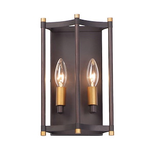 Wellington-2 Light Wall Sconce in Rustic style-7.25 Inches wide by 11.75 inches high