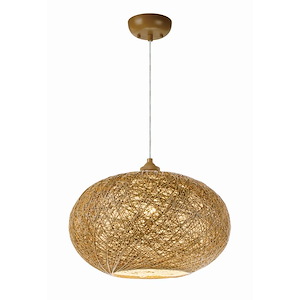 Bali-One Light Pendant-15.75 Inches wide by 10 inches high