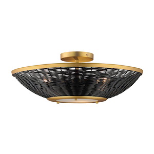 Rattan - 3 Light Wall Sconce-7.25 Inches Tall and 20.25 Inches Wide - 1326677