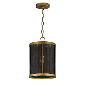 Rattan - 1 Light Pendant-14.5 Inches Tall and 10 Inches Wide