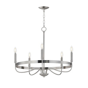 Frankie - 5 Light Chandelier-22.25 Inches Tall and 26 Inches Wide