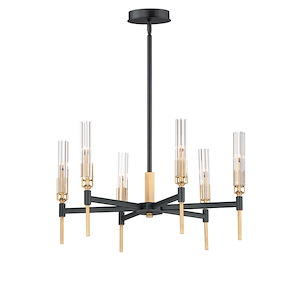 Flambeau-10.8W 6 LED Chandelier-24.75 Inches wide by 14 inches high