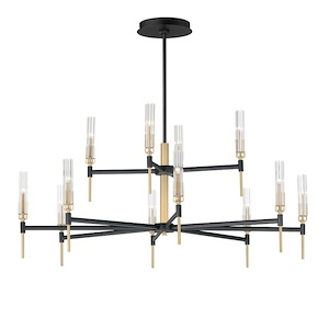 Flambeau - 21.6W 12 LED Chandelier In Traditional Style-23.25 Inches Tall and 48 Inches Wide