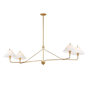 Kismet - 4 Light Linear Pendant-14.75 Inches Tall and 24.25 Inches Wide - 1326998