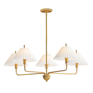 Kismet - 5 Light Chandelier-14 Inches Tall and 37.25 Inches Wide