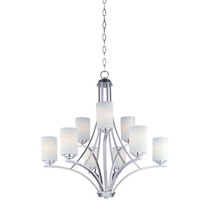 Deven-Nine Light 2-Tier Chandelier in Contemporary style-32 Inches wide by 32 inches high