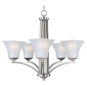 Aurora-5 Light Chandelier in Contemporary style-26 Inches wide by 23.5 inches high