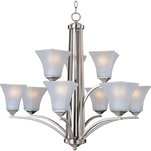 Aurora-Nine Light 2-Tier Chandelier in Contemporary style-31.5 Inches wide by 30 inches high - 116380