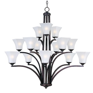 Aurora-Fifteen Light 3-Tier Chandelier in Contemporary style-45 Inches wide by 42 inches high