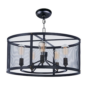Palladium-Five Light Chandelier-24.25 Inches wide by 10.5 inches high