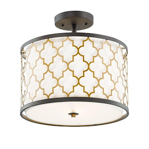 Crest-Three Light Semi-Flush Mount-16 Inches wide by 15 inches high - 702586