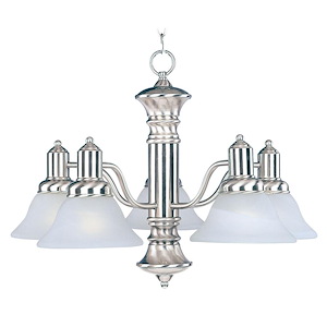 Newburg-5 Light Down Light Chandelier in Traditional style-24.75 Inches wide by 17.75 inches high