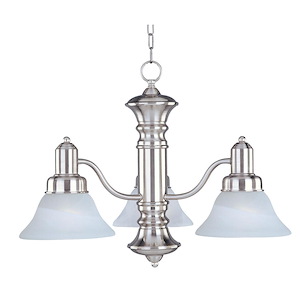 Newburg-3 Light Down Light Chandelier in Traditional style-22.5 Inches wide by 17.5 inches high