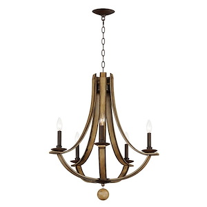 Basque - 5 Light Chandelier-28.5 Inches Tall and 26 Inches Wide - 1284157