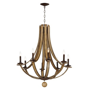 Basque - 8 Light Chandelier-36 Inches Tall and 32 Inches Wide - 1283990