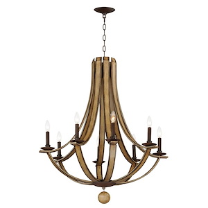 Basque - 8 Light Chandelier-36 Inches Tall and 32 Inches Wide