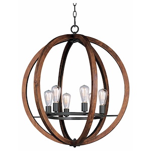 Bodega Bay-6 Light Chandelier in Rustic style-30 Inches wide by 33 inches high - 1027675
