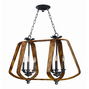 Road House-Six Light Chandelier-36 Inches wide by 23 inches high