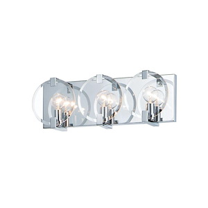 Looking Glass-3 Light Wall Sconce-18.25 Inches wide by 6.5 inches high