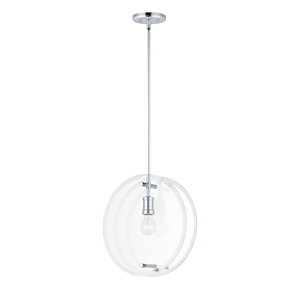 Looking Glass-1 Light Pendant-4 Inches wide by 15 inches high