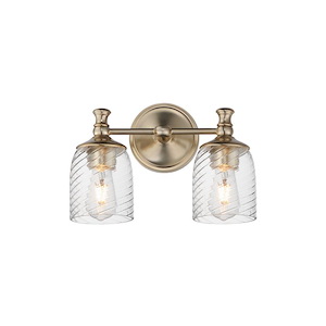 Swirl - 2 Light Wall Sconce-9 Inches Tall and 14 Inches Wide - 1342392