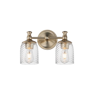Swirl - 2 Light Wall Sconce-9 Inches Tall and 14 Inches Wide