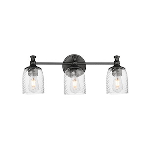 Swirl - 3 Light Bath Vanity-9 Inches Tall and 23 Inches Wide
