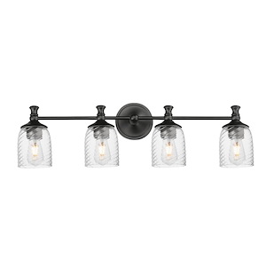Swirl - 4 Light Bath Vanity-9 Inches Tall and 32.5 Inches Wide