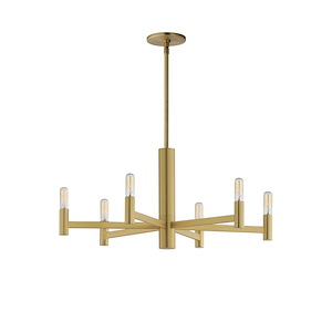 Emana - 6 Light Chandelier-11.75 Inches Tall and 25.5 Inches Wide
