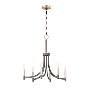 Lyndon-6 Light Chandelier-28 Inches wide by 26.5 inches high