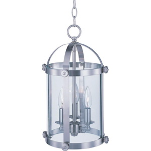 Tara-Three Light Entry Foyer Pendant in Mediterranean style-9.5 Inches wide by 16 inches high