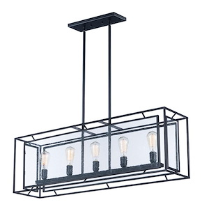 Era - 30W 5 LED Chandelier with Bulb In Industrial Style-13.75 Inches Tall and 9.75 Inches Wide