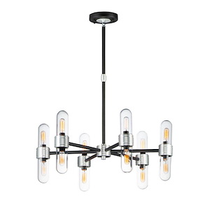 Dual-Twelve Light Outdoor Chandelier-26.25 Inches wide by 11.75 inches high - 819427