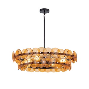 Loren - 4 Light Chandelier-9 Inches Tall and 32 Inches Wide