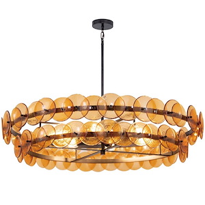 Loren - 6 Light Chandelier-9.5 Inches Tall and 42 Inches Wide