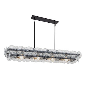 Loren - 5 Light Linear Chandelier-8 Inches Tall and 15 Inches Wide - 1342406