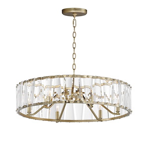 Odeon - 6 Light Chandelier-9.5 Inches Tall and 26.75 Inches Wide
