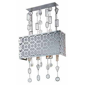 Symmetry-Three Light Wall Light in Modern style-16 Inches wide by 26.5 inches high