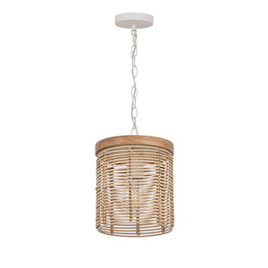 Vannerie - 1 Light Mini Pendant-10.5 Inches Tall and 7 Inches Wide