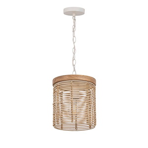 Vannerie - 1 Light Mini Pendant-10.5 Inches Tall and 7 Inches Wide - 1342412