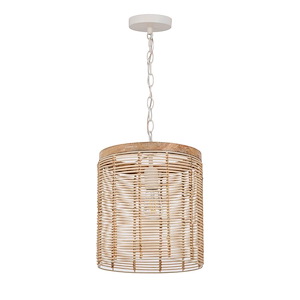 Vannerie - 1 Light Large Pendant-16 Inches Tall and 12 Inches Wide