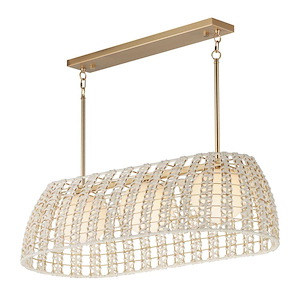 Macrame - 3 Light Linear Pendant-12.5 Inches Tall and 43.75 Inches Wide - 1342425