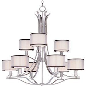 Orion-Nine Light 2-Tier Chandelier in Modern style-35 Inches wide by 33.25 inches high