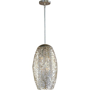 Arabesque-Six Light Pendant in Crystal style-13 Inches wide by 22 inches high