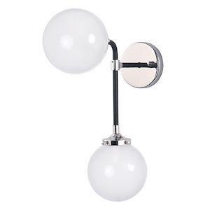 Atom-Two Light Wall Sconce-6 Inches wide by 18.25 inches high