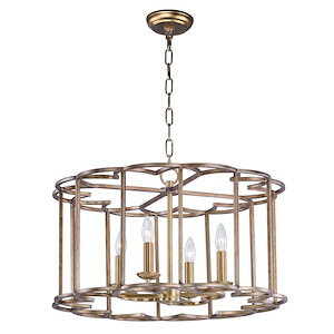 Helix-Four Light Chandelier-24 Inches wide by 14.5 inches high
