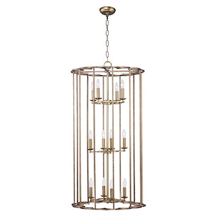 Helix-Twelve Light 3-Tier Pendant-24 Inches wide by 46.5 inches high